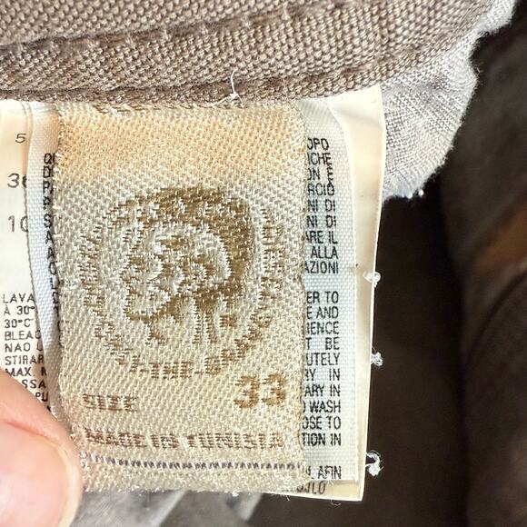 Diesel Industries Pants Size 33 Button Fly Cotton Linen Casual - Picture 14 of 16